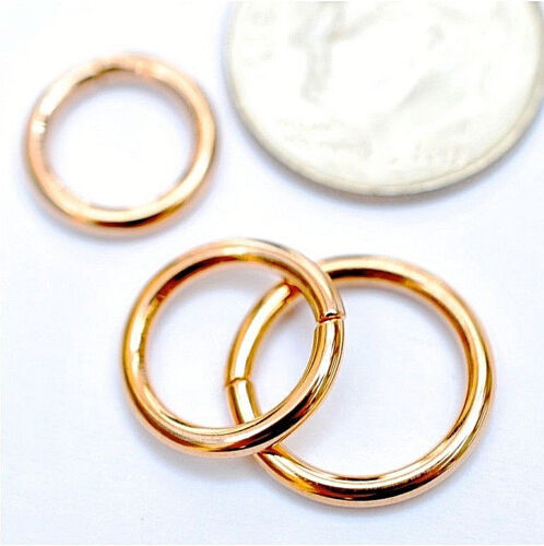 Gold Seam Ring Hoop Piercing Gold Body Jewelry