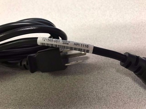 NEW HP Compaq 6FT 3-Prong AC Power Cord 10A 125V 121565-001