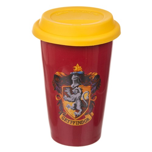 Official Harry Potter Gryffindor Ceramic Travel Mug In Presentation Box