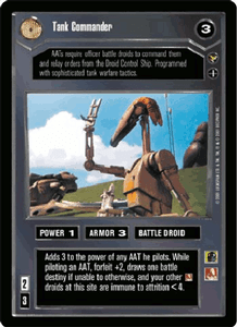 THEED PALACE star wars ccg swccg Tank Commander choose condition
