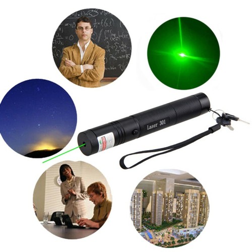 10 Miles 532nm Green Laser Pointer Pen Adjustable Focus Power Beam Lazer Battery