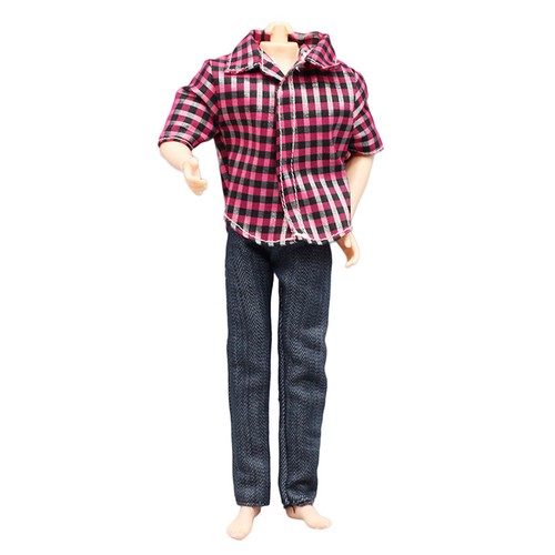 Casual Gray High Collar Sweater Jeans Clothes Set For Ken Dolls Low Price