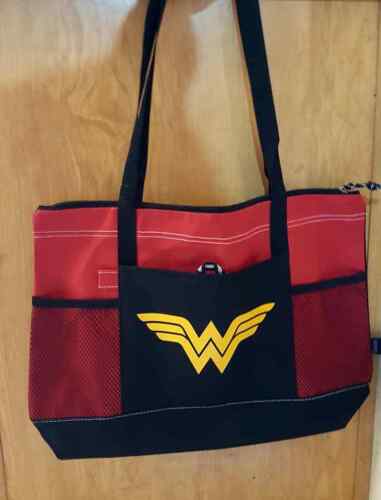 Overnight Exercise Gym Handmade Quilted Wonder Woman Shoulder Bag Tote Bag School