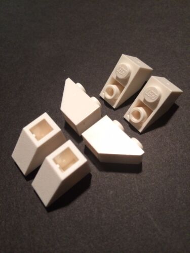 Lego New Lot of 48 White 1x2 Slope Inverted Bricks Roof Tile 1 X 2