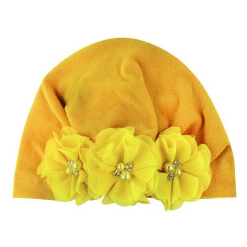 Newborn Baby Warm Lovely Floral Infant Toddler Headband Beanie Cotton Cap Hats 