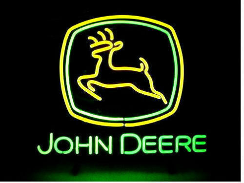Neon Sign JOHN DEERE Beer Bar Pub Party Store Decor Home Wall Lamp Gift 17/"x14/"