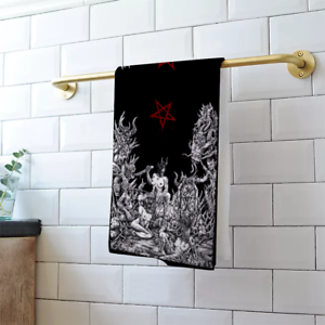 Skull Satanic Pentagram Demon Unholy Lust Soft and Comfortable Decoration Bath 