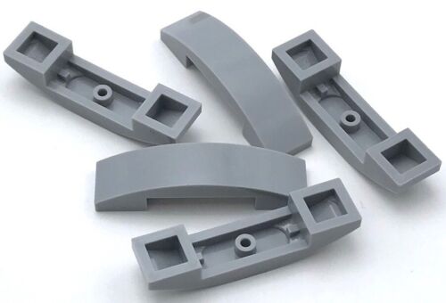 Lego 5 New Light Bluish Gray Slope Curved 4 x 1 Double Sloped