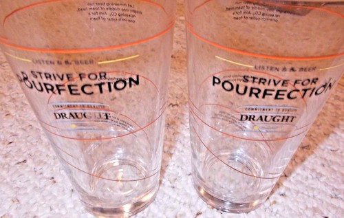 NEW Miller Coors Libbey Draught Beer 16 oz Pourfection Mixing Glasses 2
