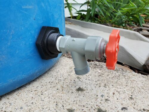 Spigot Rain Barrel Ball Valve w// Tank Bushing Rain Water Collector Faucet