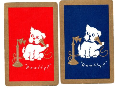 SWAP CARD dog WESTIE terrier Vintage playing card 1 off selling collection 