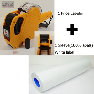10000 WHITE Labels Free Ink 8Digits PRICE GUN LABELER MX-5500