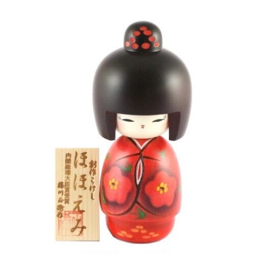 Japanese Kokeshi Doll Hohoemi Smile 150mm C171 MADE IN JAPAN