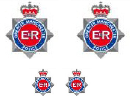* Greater Manchester police crest DECAL choice of sets IDEAL FOR CODE 3 MODELs