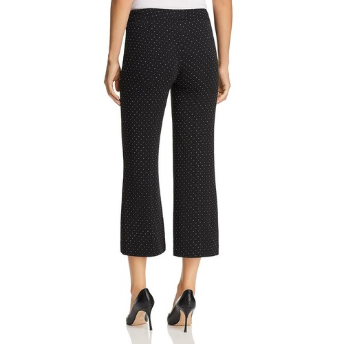 Kobi Halperin Womens Sabel B//W Polka Dot Cropped Wide Leg Pants 2 BHFO 7188