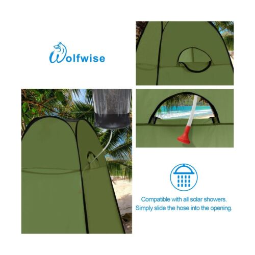 WolfWise Pop-up Shower Tent Green 
