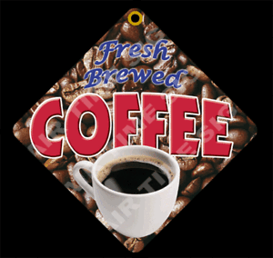 COFFEE Diamond Concession Sign-Trailer,Stand,Restaurant 12/" x 12/" 2 sided