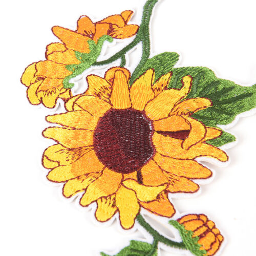 sunflower iron on patch embroidered clothe patch for clothing garment apparel BR 