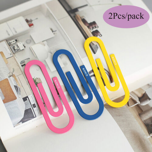 Metal Sealing Clamp Stationery Large Paper Clips Note Mark Bookmarks Paperclips