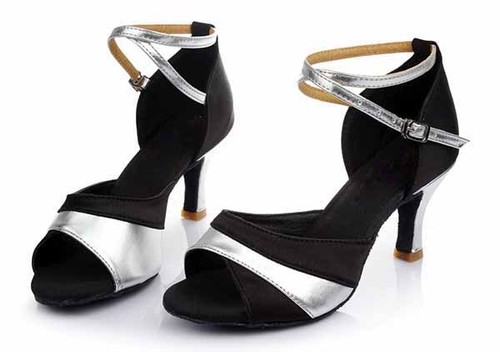 Women Girl lady/'s Ballroom Tango Latin Dance Dancing Shoes heeled Salsa 806