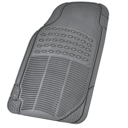 Car Rubber Floor Mats for All Weather Heavy Duty Protection Trim-to-Fit Gray