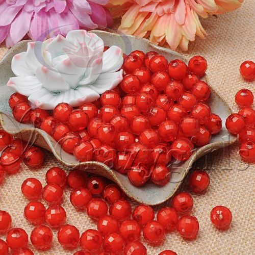 HOT Lot 100pcs 10 mm Pastèque Acrylique Perles en Perles Spacer Beads For Jewelry