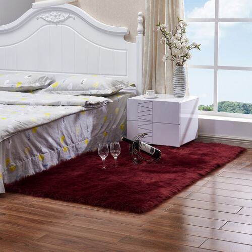 Luxury Fluffy Rug Anti-Skid Area Dining Living Room Bedroom Carpet Mat Floor Pad 