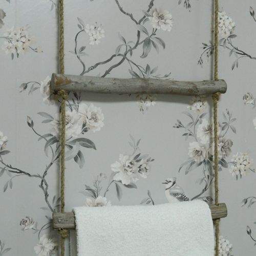 wooden rope ladder towel rail shabby chic bathroom kitchen wooden rope ladder towel rail shabby chic bathroom kitchen