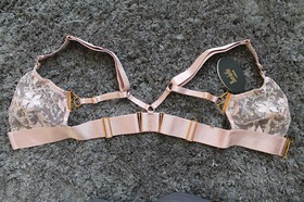 Bordelle Vita Triange Soft Cup Bra Rose pink floral embroidered 24k SS XS NWT