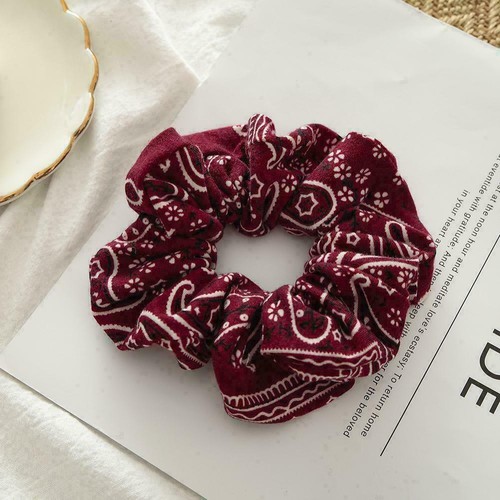 Women Flower Bandana Elastic Hair Scrunchies Ponytail Holder Accessory Tie C0Z8