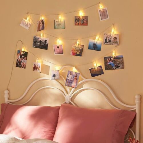 Twinkle Star 10 ft 20 LED Photo Clips String Lights for Hanging Pictures Cards