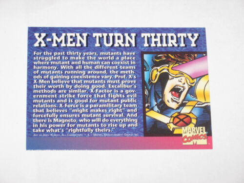 WOLVERINE! 1993 WIZARD MAGAZINE X-MEN 30TH ANNIVERSARY 1963-1993 PROMO CARD