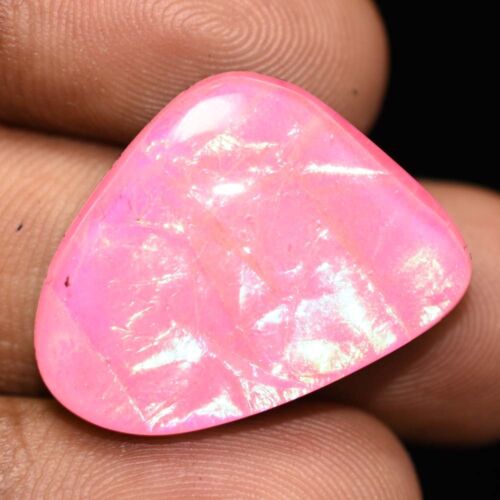 Details about    A GLORIOUS PRETTY PINK TRIPLET OPAL LAB-CREATED GEMSTONE CAB 22 CTS GLAZY 