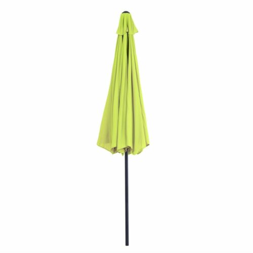 10 Feet Aluminum Pole Umbrella with Auto Tilt Crank Lime Green 9 Ft High