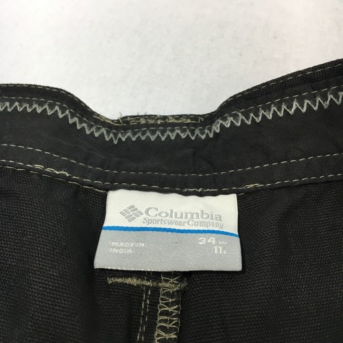 Columbia Sportswear Omni Shade Mens 34 Black 100/% Cotton Zip Pocket Cargo Shorts