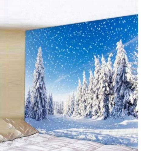 Christmas Elk Tiger Tapestry Room Wall Hanging Decor Snow Xmas Gift Tapestries