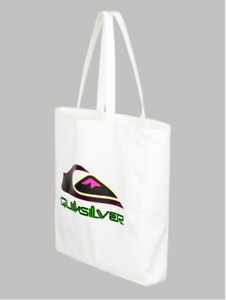 Quiksilver Originals Tote Bag White With Quiksilver Print RRP $29.99