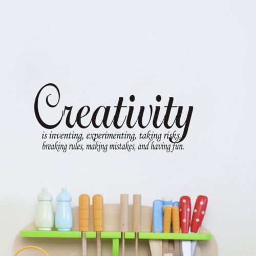 Details about  / Inspirational Wall Decal Creativity Classroom Saying Vinyl Playroom Home Decor