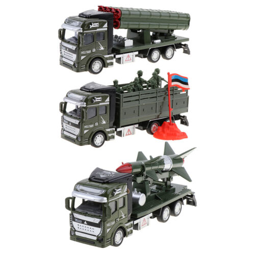 Friction Powered Alloy Military Vehicle 1:48 Army Truck Toy for Kids Gift