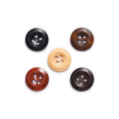 Los botones de madera redondo 4 Agujeros Coser Scrapbook Ropa Manualidades Trabajo Hecho a Mano 10-25mm