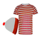 GIRLS-BOYS RED /& WHITE STRIPED T-SHIRT BOOK WEEK STRIPE TOP HAT LOT