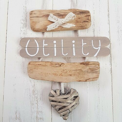Chic Shabby Nautique Plage bois flotté utilitaire porte de chambre cœur plaque signe