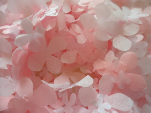 1 litro de color rosa y blanco tejido Flor Boda Confeti//Fiesta//Decoración