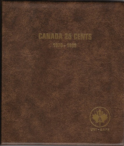 /"Canada 25 Cents 1870-1999/" Quarters Money Storage Unimaster Coin Album #159