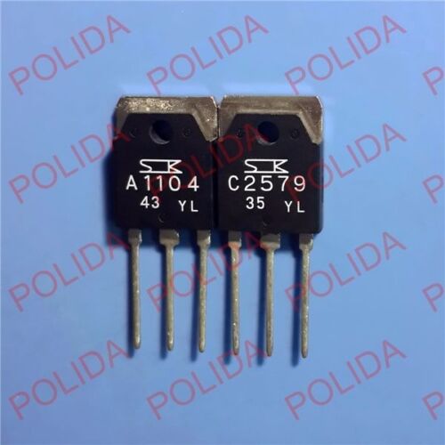 1 par o 2PCS Transistor SANKEN TO-3P 2SA1104/2SC2579 A1104/C2579 