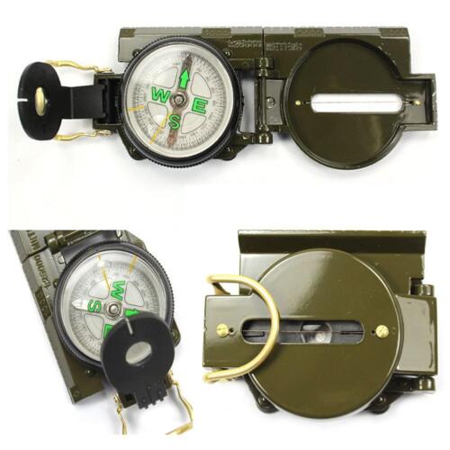 Lensatic Compass Military Camping Hiking Army Style Survival Marching Metal New