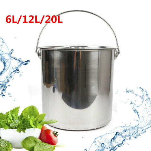 6/12/20 Liter Edelstahlfass Sektkühler Wassereimer Für Küche,Industrie,Gastro DE 