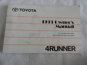 1993 toyota 4runner owners manual #3