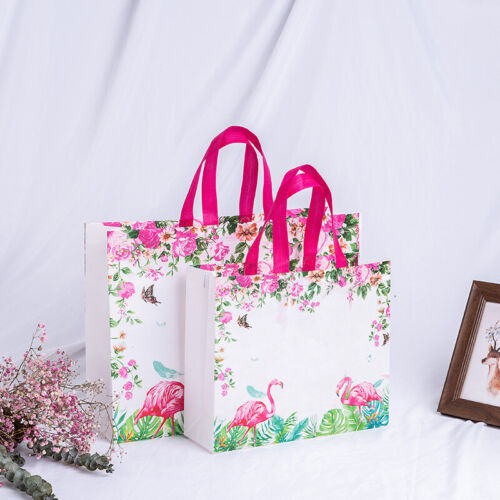 Flamingo Printed Foldable Reusable Storage Shopping Bag Environmental Gifts Bag^ 