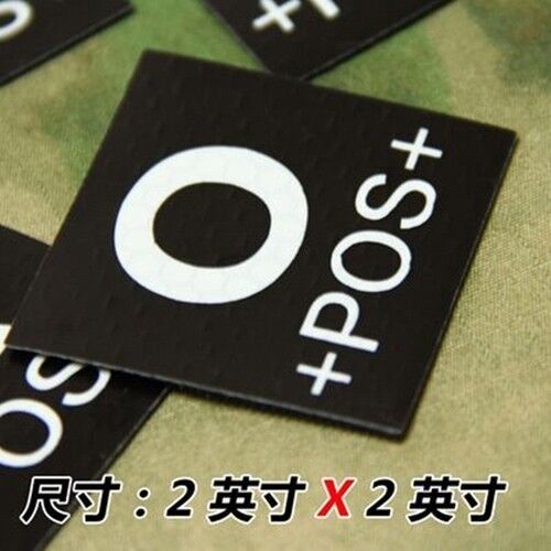 IR Function Tactical Hook /& Loop POS Blood type Patches Badge Sticker MC Camo